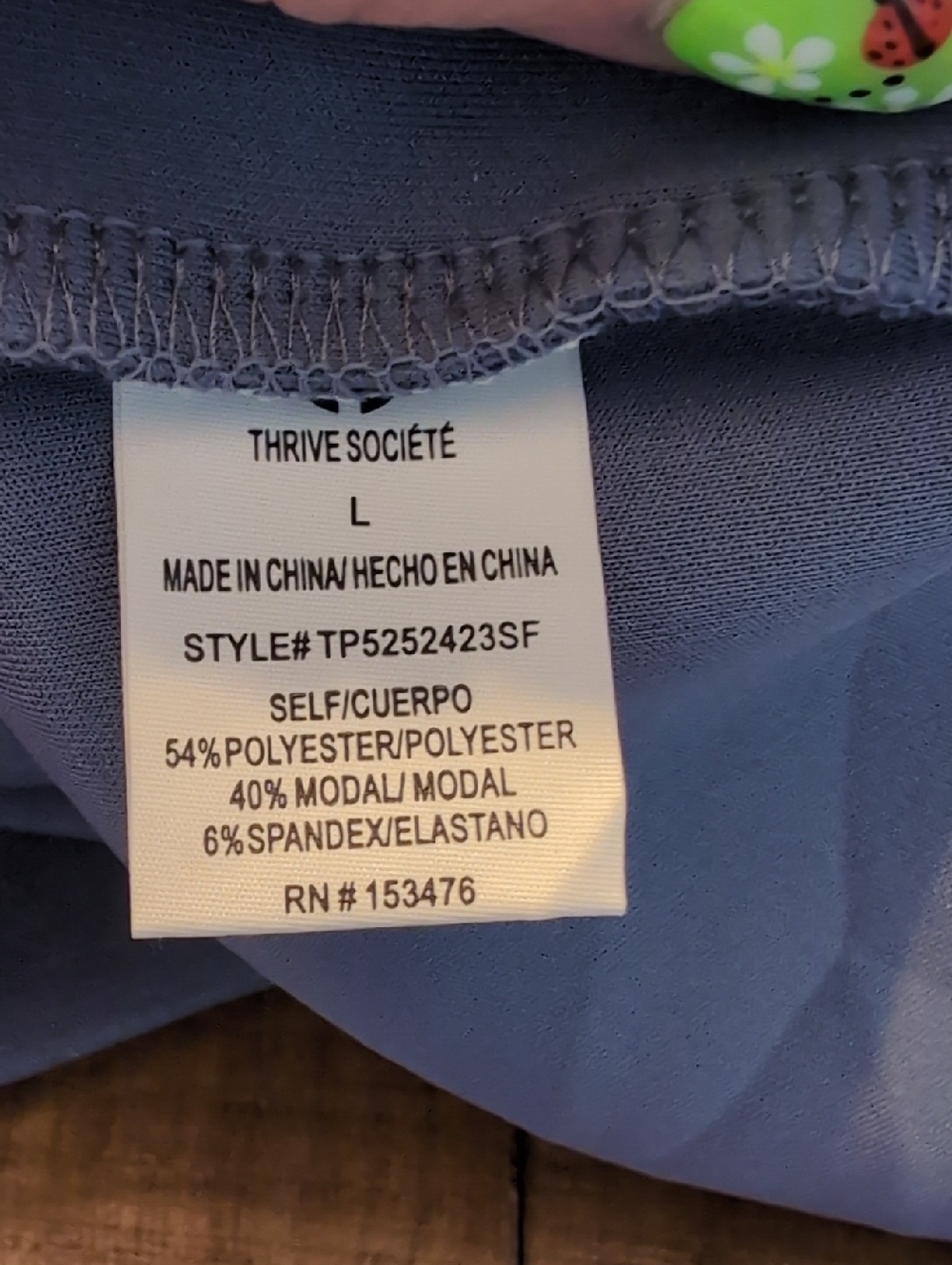Thrive Societe Piped Sleeve Insert Pullover - L - Picture 4 of 5
